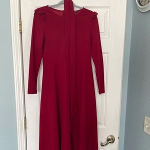 Modest red dress